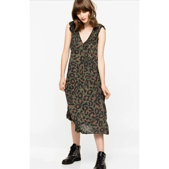 Zadig & Voltaire Dresses & Skirts - Zadig and Voltaire Y2K Slip Dress Maxi Paris Rebelle‎ Leo XS Leopard Print